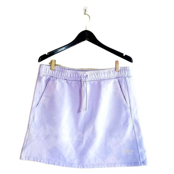 Puma Womens Skirt Purple L Active with Pockets Drawstring Mini New - Picture 9 of 9